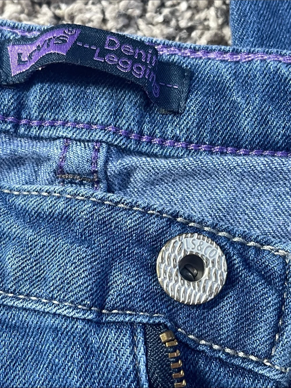 Girls Levis Denim Leggings girls size 14 regular adjustable waist skinny jeans